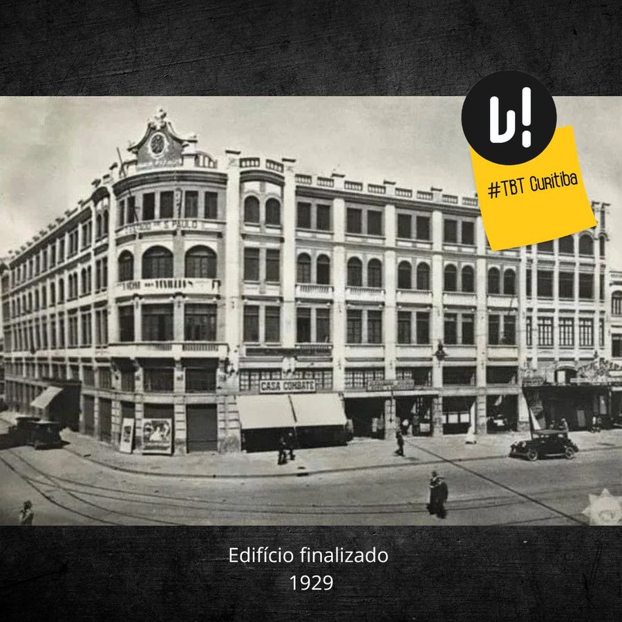 Post da série TBT Curitiba sobre o Palácio Avenida