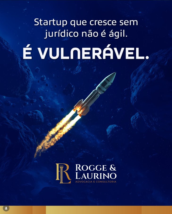 Post: startup que cresce sem jurídico não é ágil. É vulnerável.